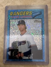 2025 Topps Heritage - Jacob deGrom #355 Chrome Blue Sparkle Refractor