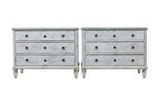 PAIR OF PAINTED 19TH CENTURY SWEDISH CHEST OF DRAWERS