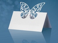 Tischkarten - Platzkarten Hochzeit Schmetterling Lasercut 10 StüCk