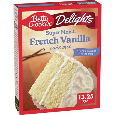 Betty Crocker Delights Super Moist French Vanilla Flavored Cake Mix  ,13.25 oz