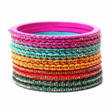 Suprimo Multicolor Lac Bangle Indian Jaipuri Chudi Bangles Set Women & Girls