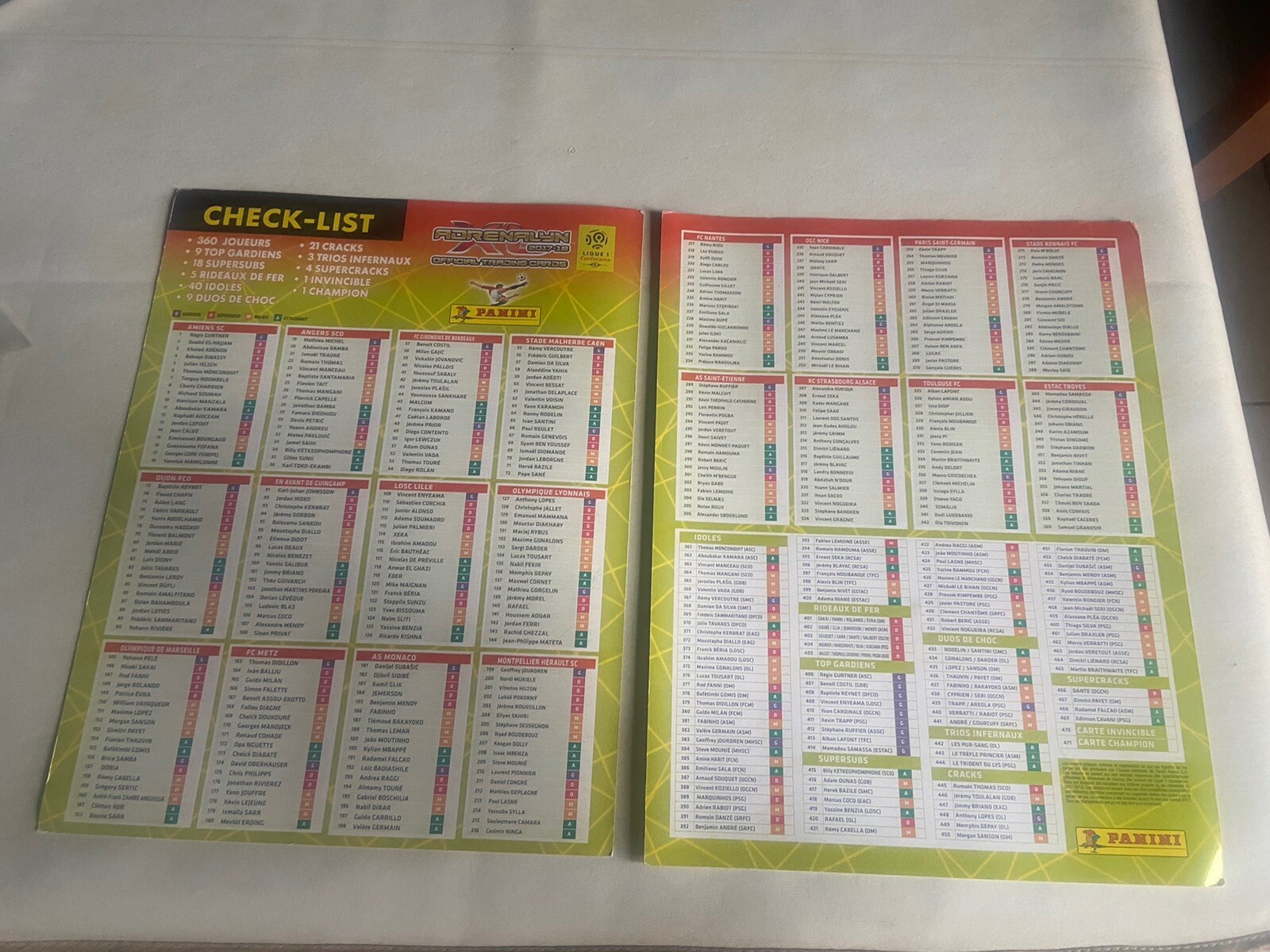 PANINI FOOT 2017-18 Ligue 1 - Lot de 100 vignettes Images Stickers Sans Double EUR 9,00 - FR