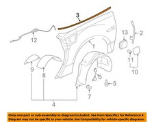 GM OEM 05-13 Corvette Quarter Panel Quarter Panel Components-Upper Seal 15881432