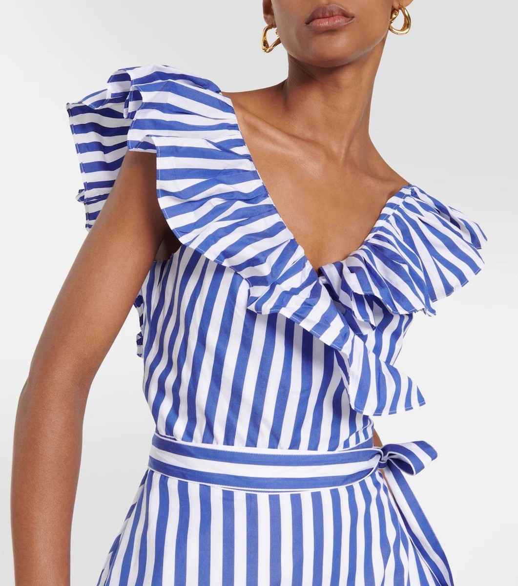 【POLO RALPH LAUREN】STRIPED RUFFLED COTTON WRAP ドレス Striped Ruffled Cotton Wrap Dress | Ralph Lauren