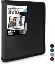 Dunwell Photo Album 8X10 Binder Black - 8 X 10 Photo  Art Portfolio
