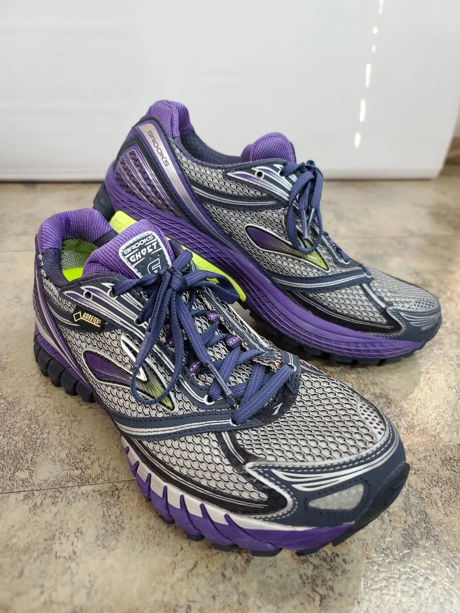 Brooks Ghost 6 Womens Size 9.5 Running Shoes Purple Gray Mogo DNA Omega Groove