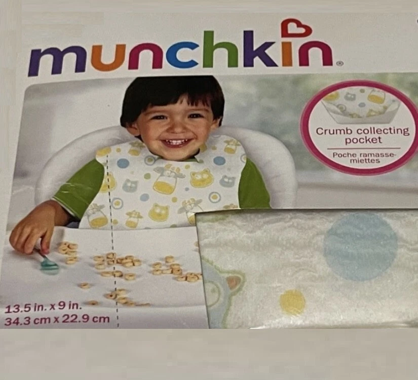 Munchkin 72 dorsales desechables: estampado infantil, bolsillo de colección de tres capas y migas Foto 2 de 4
