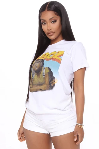 Fashion Nova Womens T-Boz TLC Singer Actress White Shirt New S-3XL