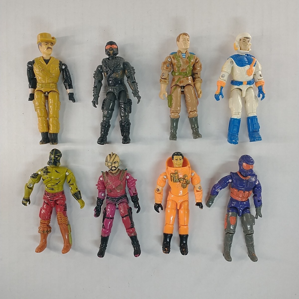 Lot of 8 Vintage GI Joe ARAH Action Figures 1980s Hasbro 3.75