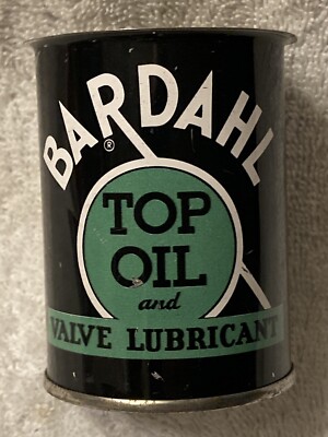 Vintage BARDAHL Top Oil, 4oz. Can, Factory Defect, No Top, Unused .