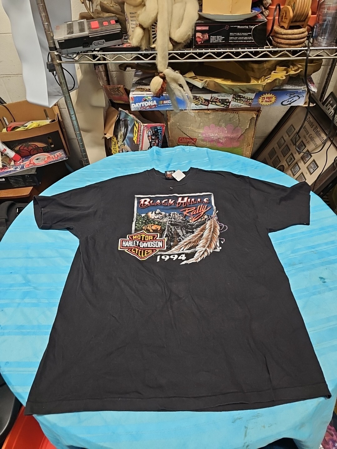Vintage Harley Davidson 1994 Sturgis Black Hills Rally T Shirt Black Mens XL