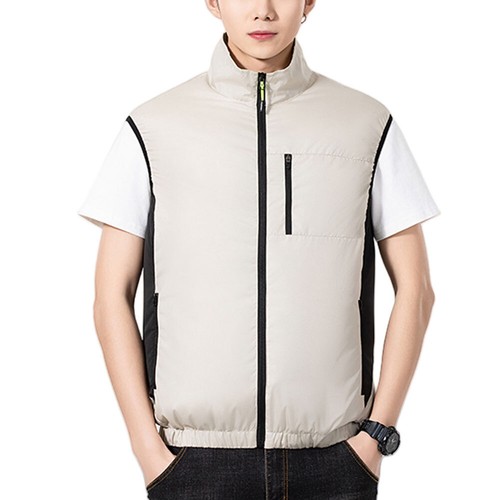 Summer Air-conditioned Clothes for Men Women Cooling Vest for Outdoor (Gray 4XL) - Zdjęcie 6 z 9