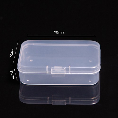 New Mini Square Clear Plastic Small Box Jewelry Storage Container Beads Case Box - Imagen 10 de 29