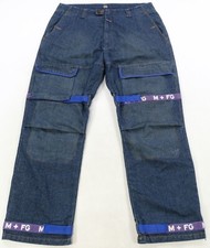 Rare Vintage MARITHE FRANCOIS GIRBAUD M FG Shuttle Strap Tape Jeans 90s Blue 40