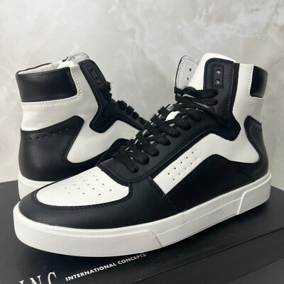 INC Men's Black Keanu High Top Lace-Up Casual Athletic Sneaker Shoes Size  M