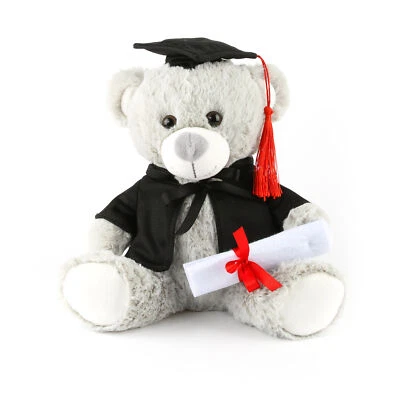 GRADUATION TEDDY BEAR CELEBRATION GIFT WITH CERTIFICATE UNIVERSITY KEEPSAKE 9"