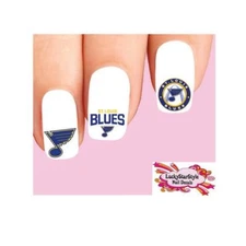 Waterslide Nail Decals Set of 20 - NHL Hockey St. Louis Blues Assorted