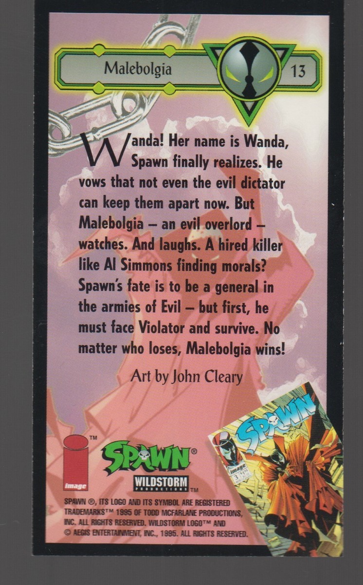 Spawn Widevision #13 Maleboglia 1995 TODD McFARLANE | eBay
