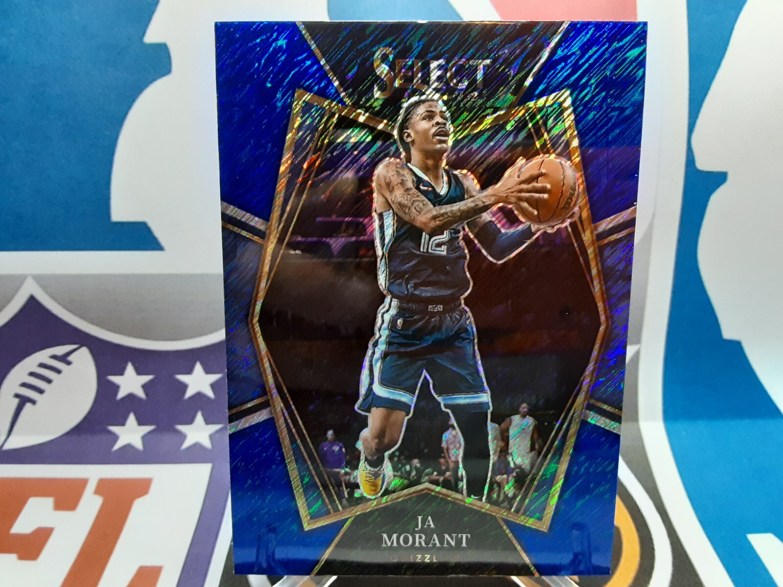 🏀2021-22 Panini Select Premier Level Blue Shimmer Prizm Ja Morant #125