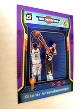 2020-2021 Donruss Optic Air Defense Card PRURPLE PRIZM Giannis Antetokounmpo #1