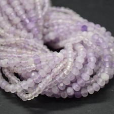 Lavender Amethyst FACETED Disc Beads - 3mm or 4mm, 14",  for Jewellery Making