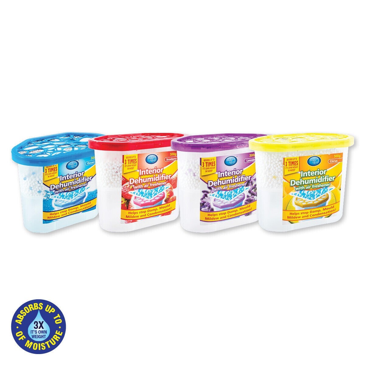 Xtra Kleen® 4PCE Interior Dehumidifier Moisture Absorbing Air Freshener