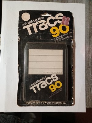 Tracs 90 8 Track 90 Min Recordable Blank Cassette Sealed NOS Audio Magnetics