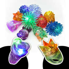 24-Pack Flashing LED Jelly Rings   Soft, Stretchy Light-Up Party Favors