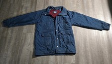 Woolrich Mens Barn Coat Size XL Flannel Lined Made In USA Blue