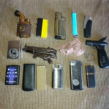 Vintage Lighter Lot of 12 Untested Lighters -Zico, Colibri, Nesro, Vector, More
