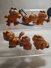 Vintage Garfield Cat 1978 PVC Plastic  Figure Set of 6 Sports Theme 