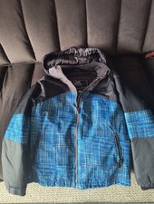 Arctix Jacket Youth Large Full Zip Removable Hood Quilted Lining Blue Outdoors