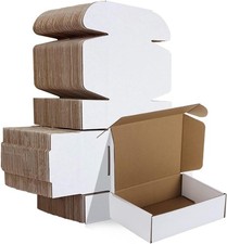 HORLIMER 7x5x2 Small Shipping Boxes Set of 50, White 7" x 5" x 2", 