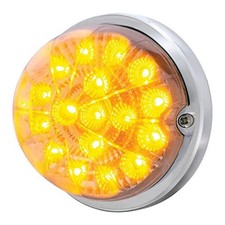 39659 17LED Dual Function Watermelon Clear Reflector Amber LED/Clear Lens