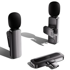 2-Pack Wireless Mini Lavalier Lapel Microphone for iPhone 15,16,Android Phone...