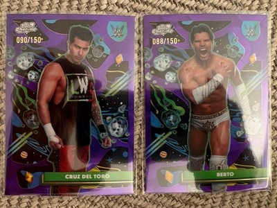 Cruz Del Toro Berto 2026 Topps Chrome WWE Blue Refractor Lot /150 #151 #136