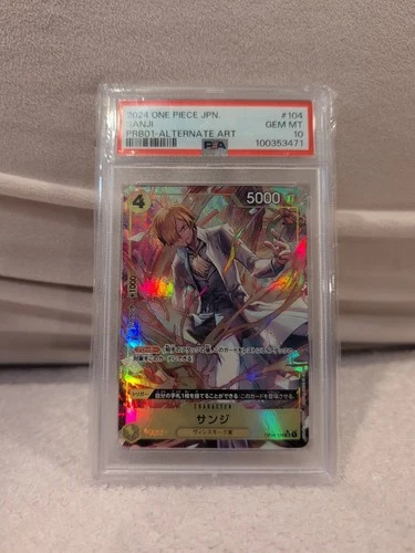 Sanji 2024 One Piece JAPANESE OP04 Alternate Art #104 PSA 10