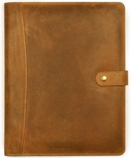 Leather Portfolio Organizer Professional Business Padfolio Men Women Document