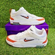 Nike SB Air Max Ishod Wair Trainers Size 8 UK White Orange Gum Suede BNIB Retro