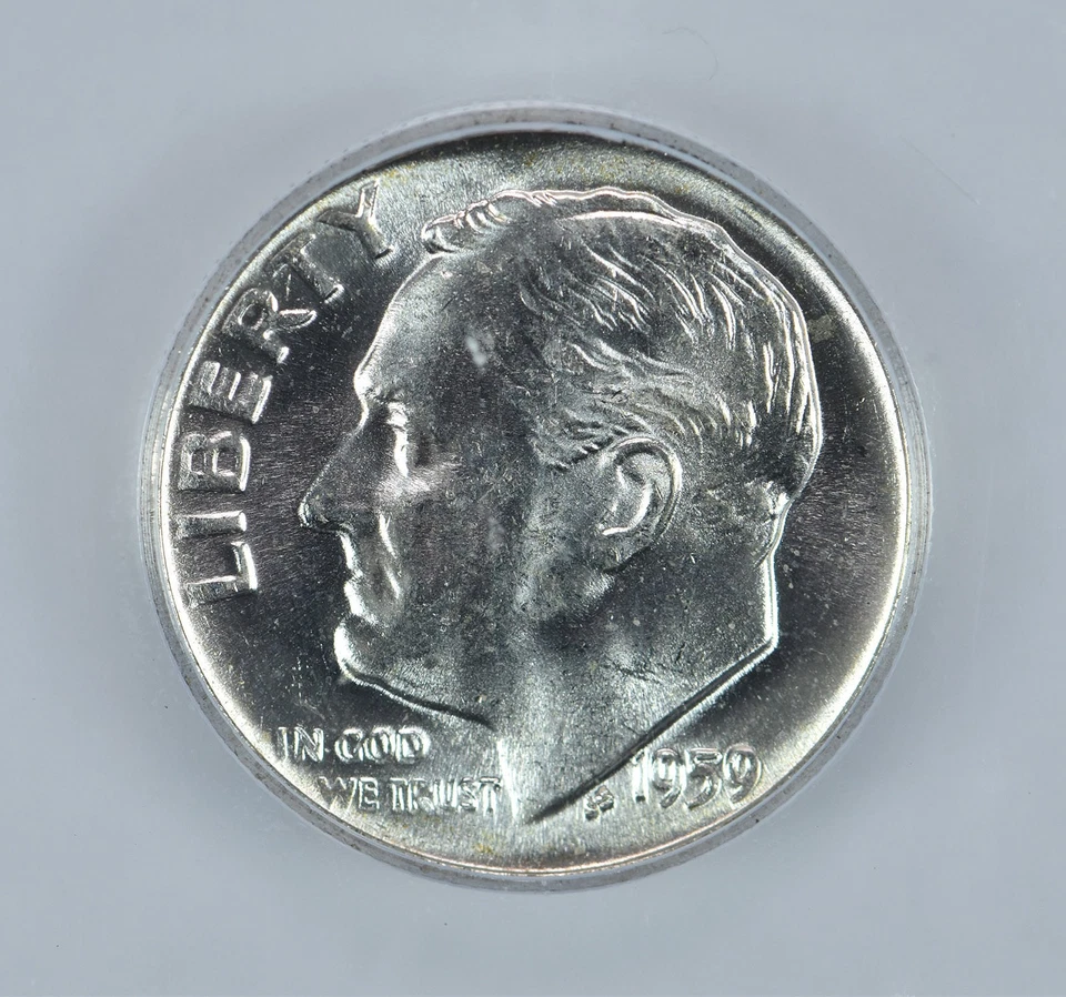 1959 Roosevelt Dime MS66 FB ICG *2012 - Image 3 of 4