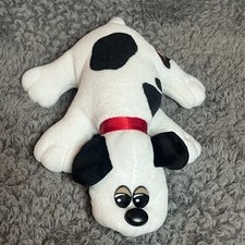 Vintage Pound Puppies Newborn Plush Stuffed Puppy 1986 white w/black spots Tonka