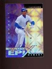 1998 PINNACLE RYNE SANDBERG ALL-STAR EPIX MOMENT PURPLE #E6 EX