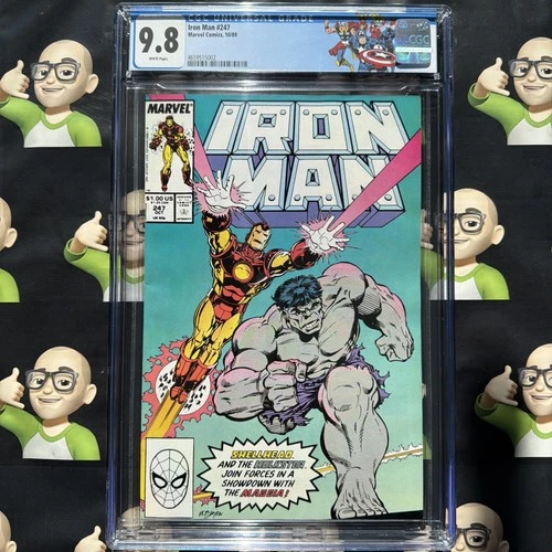 Iron Man 247~CGC 9.8~Gray HULK Appears~🏷️AVENGERS🏷️~🔥HIGHEST GRADE🔥TOP POP🔥