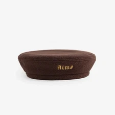 Aime Leon Dore Fleece Beret Coffee Bean Brown Hat Adjustable