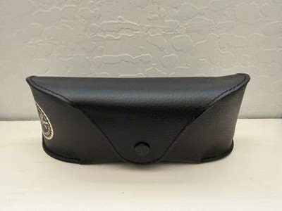 Ray-Ban Black Hard Display Sunglass Case For Men.  Snap Enclosure W/ Cloth