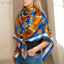 RARE VINTAGE HERMES Silk Scarf "Cliquetis" Carre 90 designed by Julia Abadie