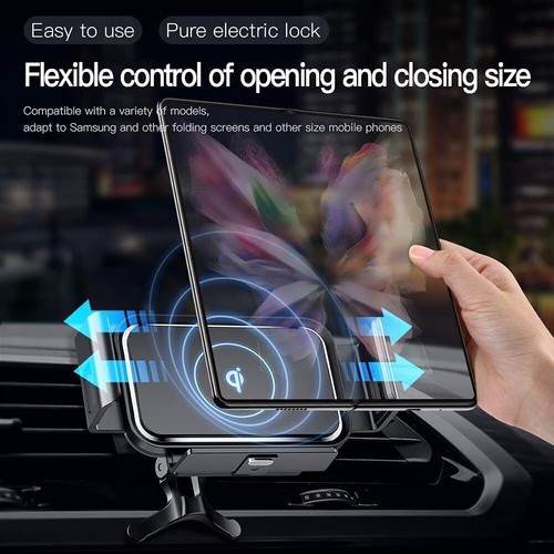 Car Wireless Charger 15W For Samsung Galaxy Z Fold 2 3 4 5 Auto Car Mount Holder - Picture 3 of 12