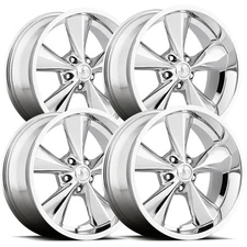 (Set of 4) Boyd Coddington BC1 Junkyard Dog 17x8 5x4.75" +0 Polished Wheels Rims