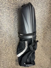 Bag Boy Golf Travel Bag Hard Two Wheeled Carbon Fiber Handles Pockets Zipper