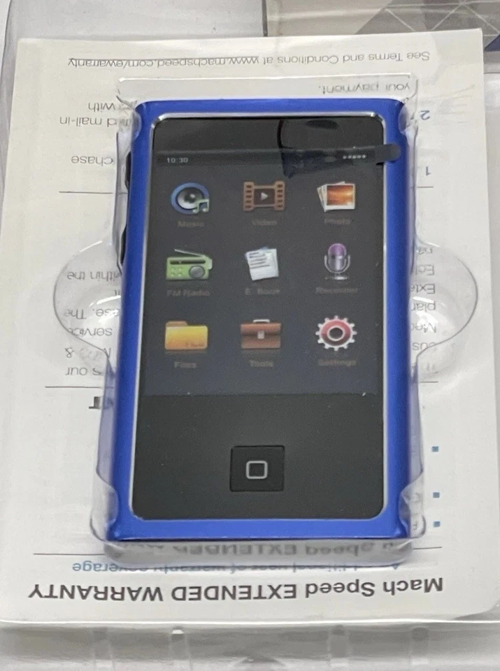 Eclipse Touch Pro MP3 + Video Media Player Radio 4GB Cobalt Touch Screen NEW! - Image 3 of 4